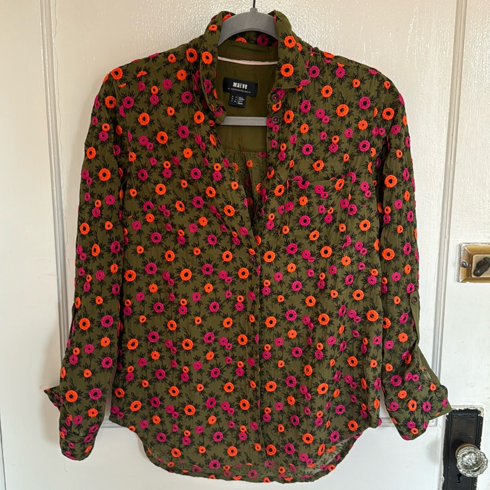 Maeve. Anthropologie. Women’s blouse. Size 2 🩷🧡🩷🧡